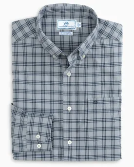 Southern Tide Men's Intercoastal Heather Check Performance Sport Shirt / Heather True Navy