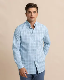 Southern Tide Men's Long Sleeve Intercoastal Primrose Plaid Sportshirt / Subdued Blue