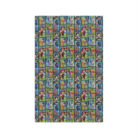 Stained Glass Characters Microfiber Athletic Towel