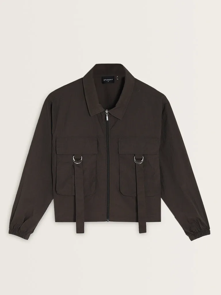 Studiofit Olive Utility Cotton Jacket