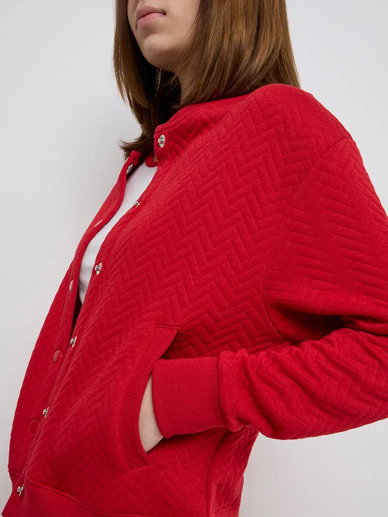 Studiofit Red Chevron Textured Jacket