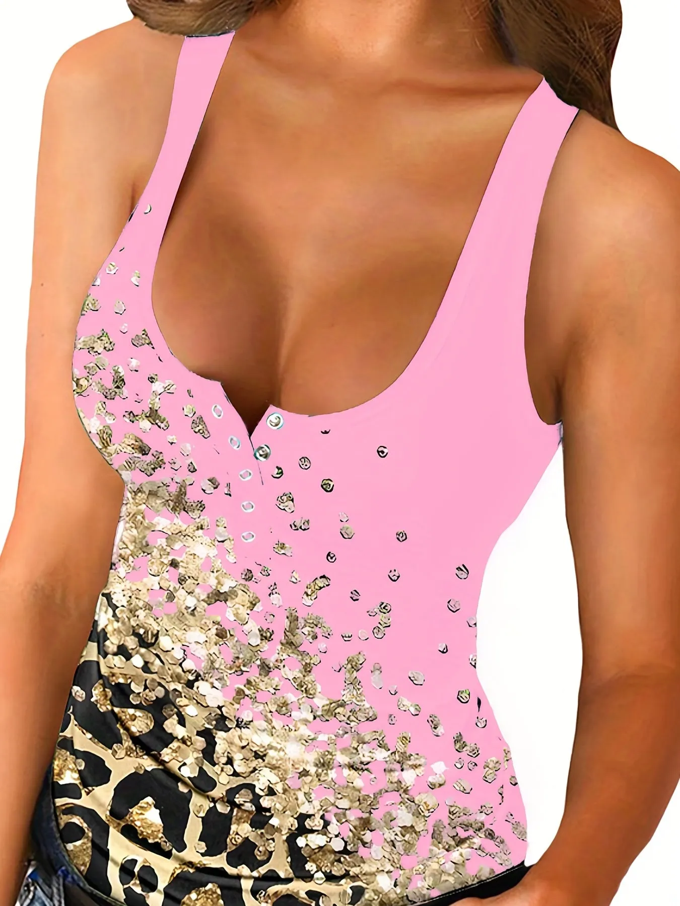 Stylish Leopard Print Tank Top for Womens Summer Wardrobe