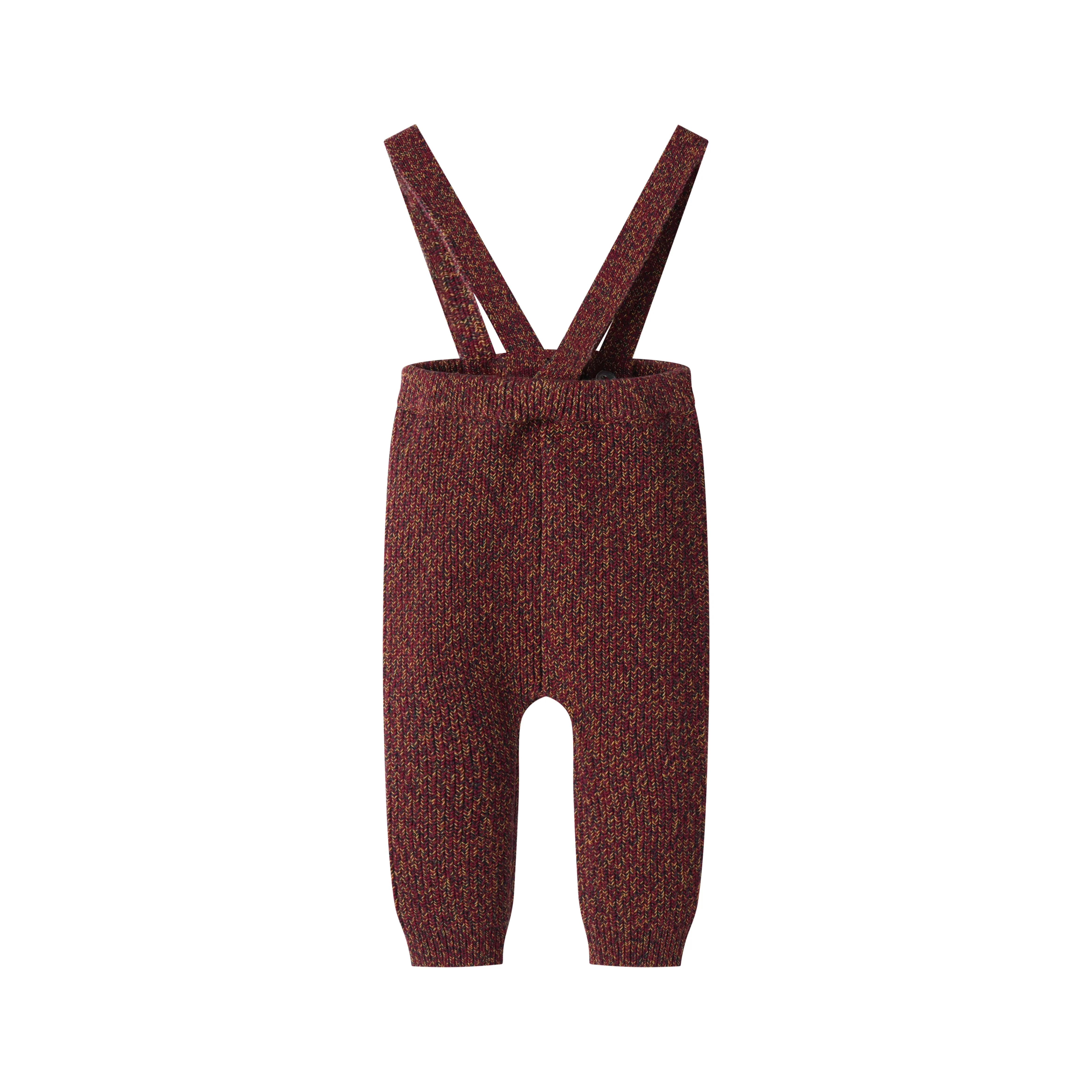 SUSPENDER LEGGING-BURGUNDY MARLED