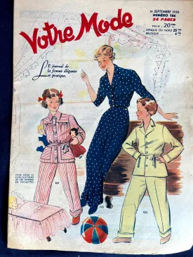 The Most Fashionable Bedtime in 1950 French Women's Magazine Votre Mode