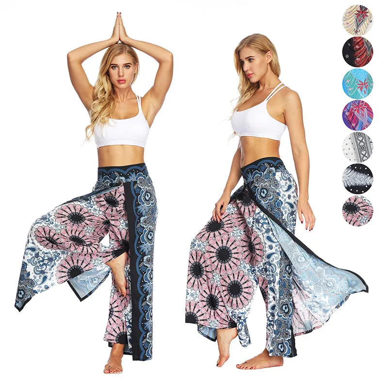 Women's Yoga Mandala Open Leg Pants