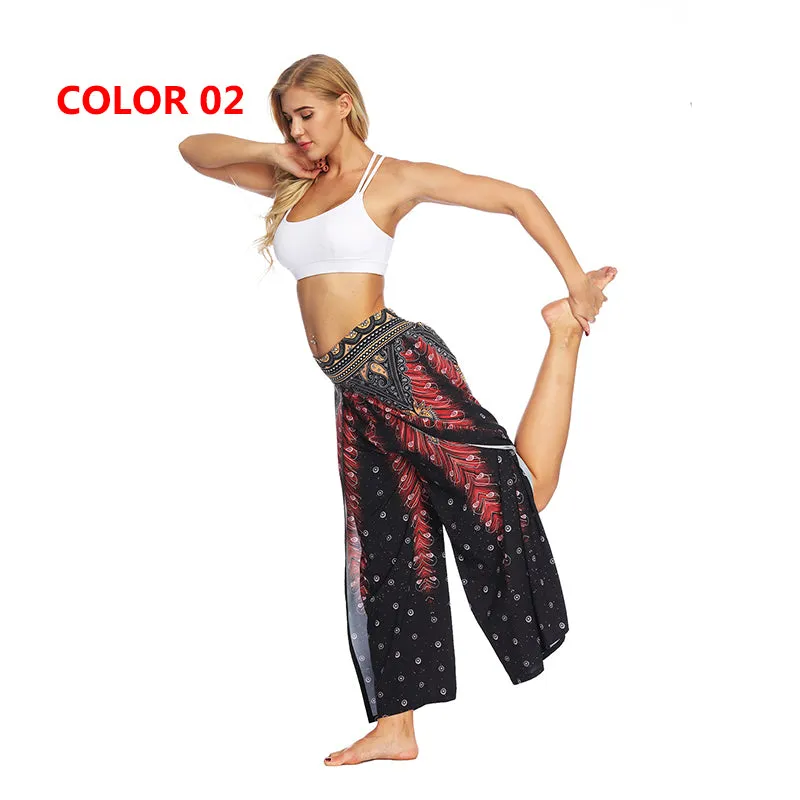 Women's Yoga Mandala Open Leg Pants