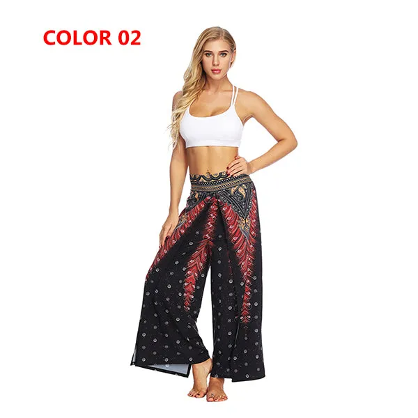 Women's Yoga Mandala Open Leg Pants