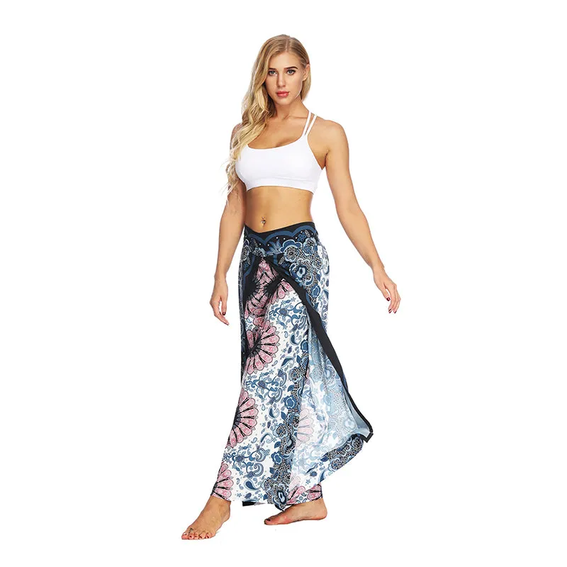 Women's Yoga Mandala Open Leg Pants