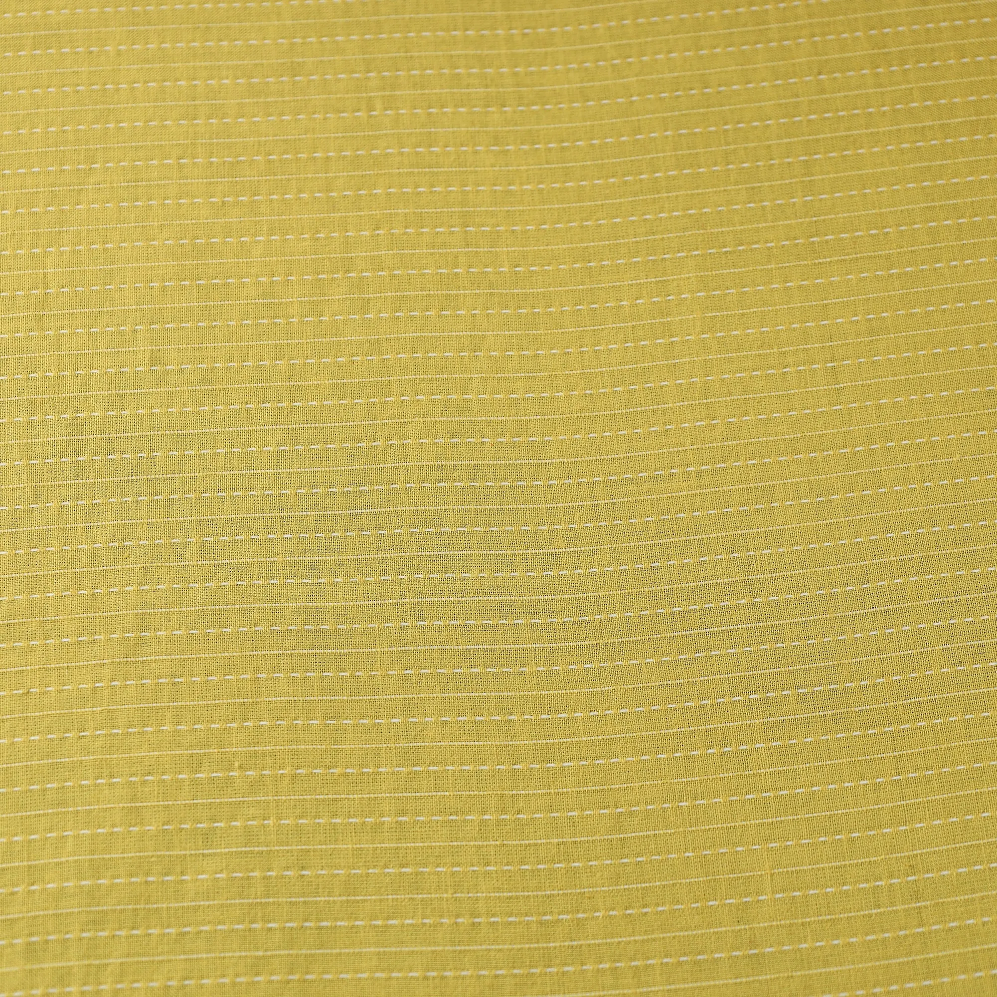 Yellow - Prewashed Running Stitch Cotton Fabric 15